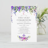 ウルトラバイオレットフローラファースト聖餐式 招待状 (スタンド正面)