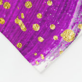 ウルトラバイオレットブラシ:抽象芸術アート フリースブランケット (角)