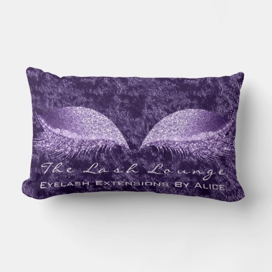 ウルトラバイオレットベルベットグリッターメイクアップラッシュズ美しい ランバークッション (正面)
