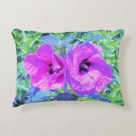 ウルトラバイオレット梅熱狂する紫ハイビスカス花 アクセントクッション
