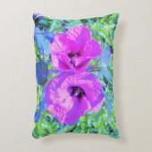 ウルトラバイオレット梅熱狂する紫ハイビスカス花 アクセントクッション (正面(垂直))