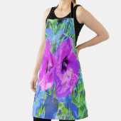 ウルトラバイオレット梅熱狂する紫ハイビスカス花 エプロン (インサイチュ)