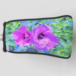 ウルトラバイオレット梅熱狂する紫ハイビスカス花 ゴルフヘッドカバー