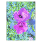 ウルトラバイオレット梅熱狂する紫ハイビスカス花 テーブルクロス (正面)