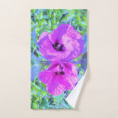 ウルトラバイオレット梅熱狂する紫ハイビスカス花 ハンドタオル (ハンドタオル)
