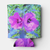 ウルトラバイオレット梅熱狂する紫ハイビスカス花 缶クーラー (裏面)