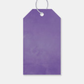 ウルトラバイオレット ウェディング 水彩 花の感謝 ギフトタグ (裏面)