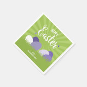 ウルトラバイオレット&グリーンイースターペーパーナプキン スタンダードカクテルナプキン (角)