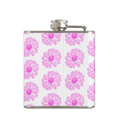 ウルトラピンクデイジーフラワープリント、ヒッピーフローラ フラスク (裏面)