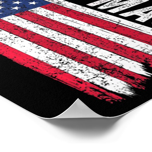 ウルトラマガアメリカ国旗の愛国的な議題 ポスター (角)