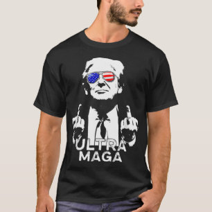 ウルトラマガイーグルおもしろいアンチバイデン氏米国国旗Proスペクトル Tシャツ
