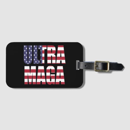 ウルトラマガトランプサポーター💡再素晴らしびアメリカ ラゲッジタグ (正面横)