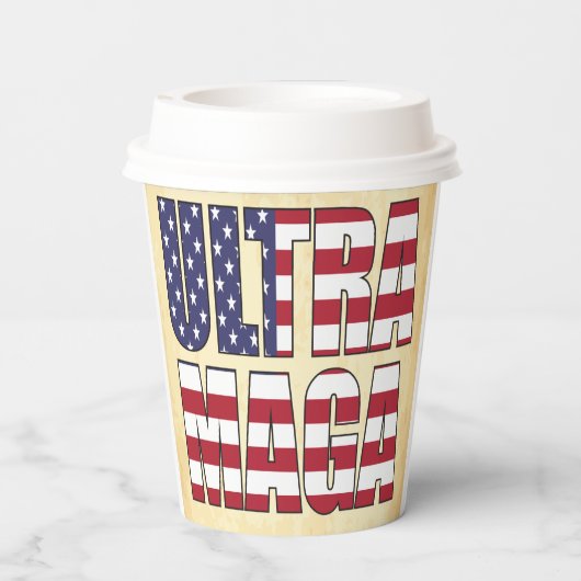 ウルトラマガトランプサポーター💡再素晴らしびアメリカ 紙コップ (裏面)