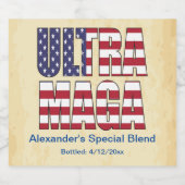 ウルトラマガトランプサポーター🚗 素晴らしアメリカ ビールラベル (シングルラベル)