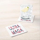 ウルトラマガトランプ愛国的共和党保守派 スクエアペーパーコースター (インサイチュ)