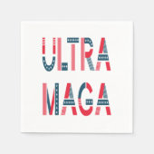 ウルトラマガトランプ愛国的共和党保守派 スタンダードカクテルナプキン (正面)