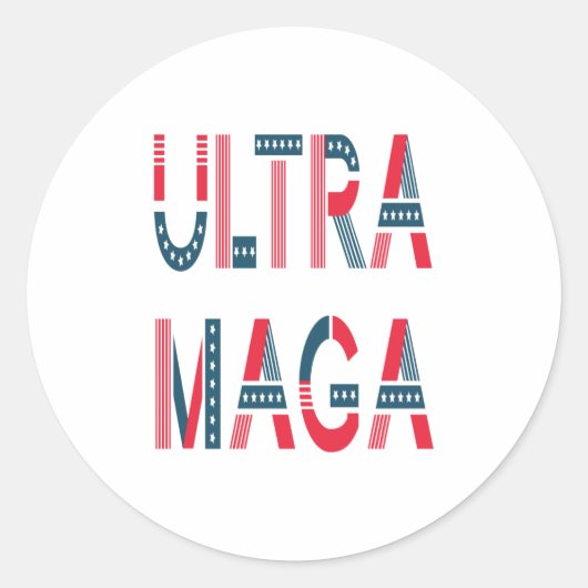 ウルトラマガトランプ愛国的共和党保守派 ラウンドシール (正面)