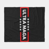 ウルトラマガプロトランプマガキングアンチバイデン氏 フリースブランケット (正面(横))