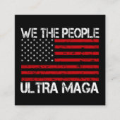 ウルトラマガプロトランプ2024おもしろい共和党員 スクエア名刺 (正面)