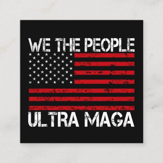 ウルトラマガプロトランプ2024おもしろい共和党員 スクエア名刺 (正面)