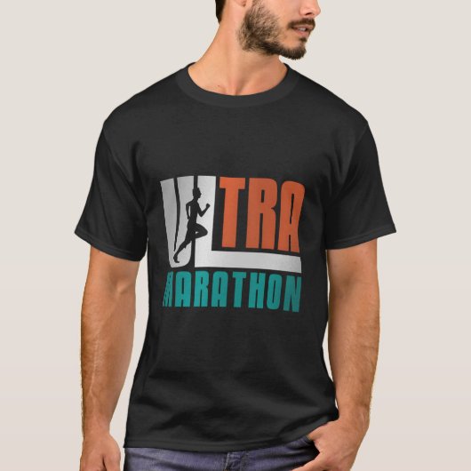 ウルトラマラソンランナーグラフィック Tシャツ (正面)