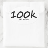 ウルトラマラソン100k楕円ステッカー1枚あたり4 楕円形シール (バッグ)