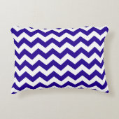 ウルトラマリンブルーシェブロン アクセントクッション (正面)