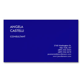 ウルトラマリンブルートレンディーモダンミニマリストプレーン マグネット名刺