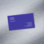 ウルトラマリンブルートレンディーモダンミニマリストプレーン マグネット名刺 (インサイチュ)