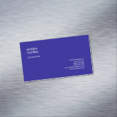 ウルトラマリンブルートレンディーモダンミニマリストプレーン マグネット名刺 (インサイチュ)