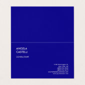 ウルトラマリンブルートレンディーモダンミニマリストプレーン 名刺 (外部フラット)