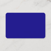 ウルトラマリンブルートレンディーモダンミニマリストプレーン 名刺 (裏面)