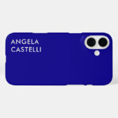 ウルトラマリンブルートレンディーモダンミニマリストプレーン Case-Mate iPhoneケース (裏面 (横))