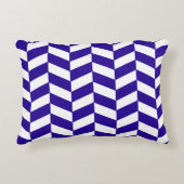 ウルトラマリンブルーヘリンボーン アクセントクッション (正面)