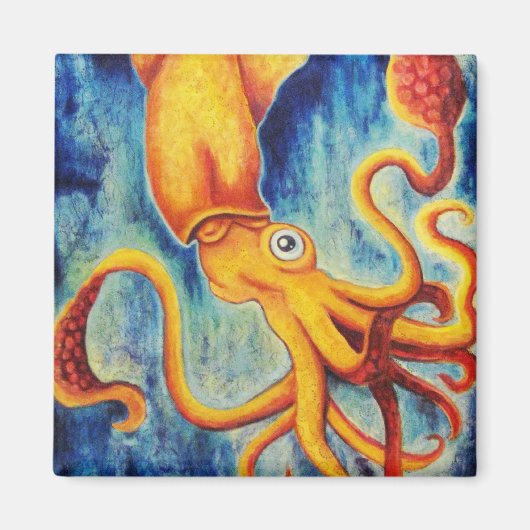 ウルトラマリン、イカ磁石 マグネット (正面)