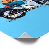 ウルトラマンが古いバイクに乗る ポスター (角)