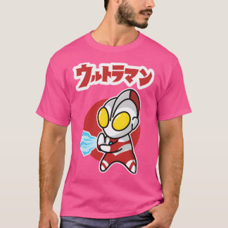 ウルトラマンチビ(小さくかわいく書いた感じ)スタイルかわいいスペーシウムレイ Tシャツ