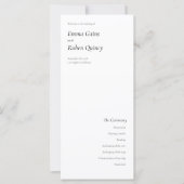 ウルトラミニマリスト白黒結婚式 プログラム (正面)