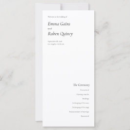 ウルトラミニマリスト白黒結婚式 プログラム