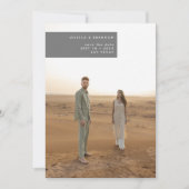 ウルトラミニマルシンプルモダンフォト結婚ズ セーブザデート (正面)