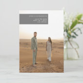 ウルトラミニマルシンプルモダンフォト結婚ズ セーブザデート (スタンド正面)