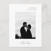 ウルトラミニマルモダンタイポグラフィ写真結婚の救2018 案内ポストカード (正面)