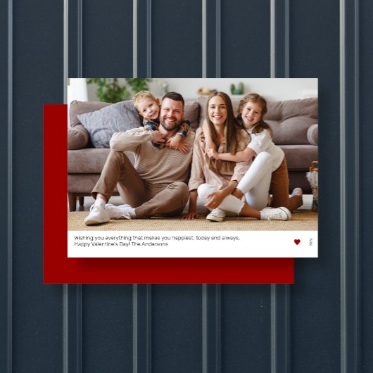 ウルトラミニマルレッドモダン・バレンタイン・カード シーズンカード