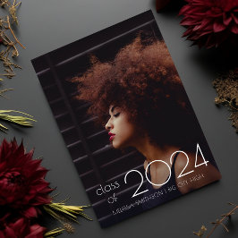 ウルトラミニマルーモダンフォト2024卒業 案内状