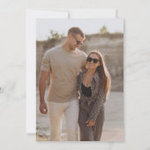 ウルトラミニマル |書道アクセント+写真 招待状 (裏面)