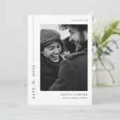 ウルトラミモダンミニマルタイポグラフィフォト結婚ズ セーブザデート (スタンド正面)