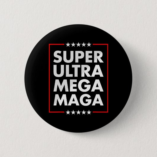 ウルトラメガマガトランプ自由主義の共和党支持者 缶バッジ (正面)