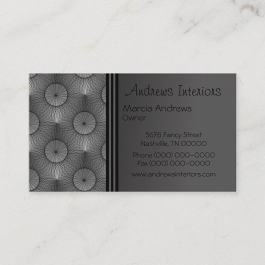 ウルトラモダンの名刺、メタリックグレー 名刺 (正面)