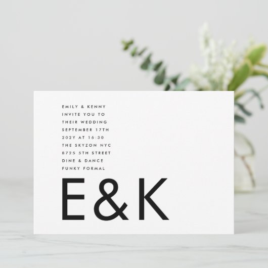ウルトラモダンはっきりしたモノグラ結婚ムの 招待状 (スタンド正面)