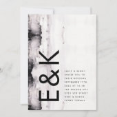 ウルトラモダンインクア結婚ート 招待状 (正面)